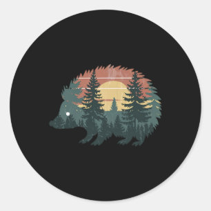 Adesivo Hedgehog Caçando Caminhando Ao Exterior Campos Hom