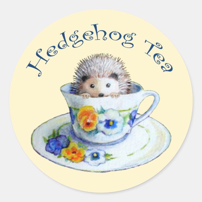 Adesivo Hedgehog Tea Stickers (Frente)