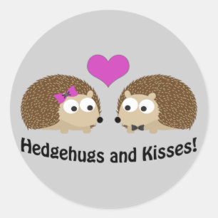 Adesivo Hedgehugs e Kisses Hedgehog Love