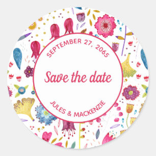 Adesivo Hedgerow Wild Flowers Watercolor Salvar Data