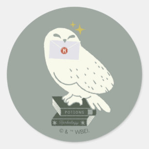 Adesivo Hedwig com Desenho Caprichoso de Carta