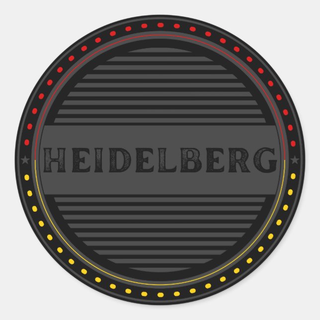 Adesivo Heidelberg City Pride Emblem – German Identity (Frente)