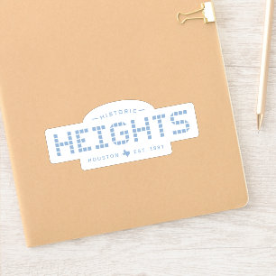 Adesivo Heights Tile, Blue Tile, Houston Heights