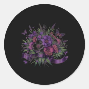 Adesivo Heimerheimer Roxo Floral Pensamento Demência Heime