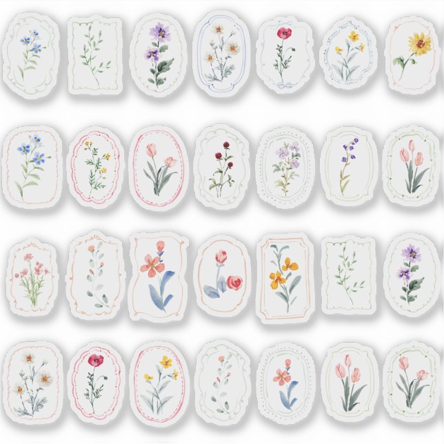 Adesivo Heirloom Rose Ribbon and Stork Baby Shower  (Frente)