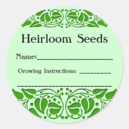 Adesivo Heirloom Seeds Pacote de Semente Personalizado de 