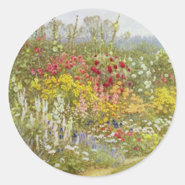Adesivo Helen Allingham Vintage Uma Fronteira Herbácea (Frente)