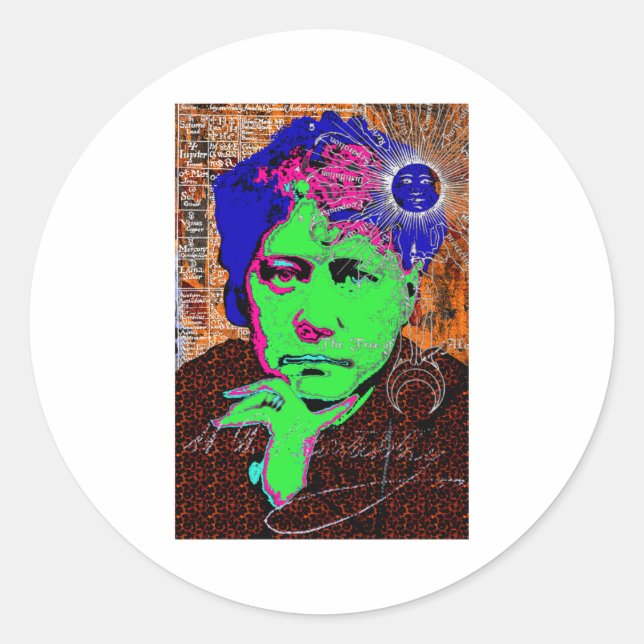 Adesivo Helena Blavatsky Theosophy Occult Esoteric New Age (Frente)