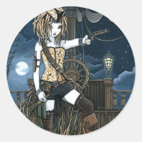 "Helena" Sky Pirate Navio Moon Fae Stickers