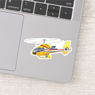 Adesivo Helicóptero de desenho animado