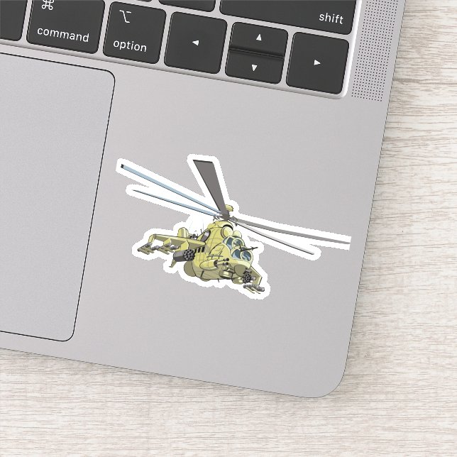 Adesivo Helicóptero de desenho "Hind" (Detalhe)
