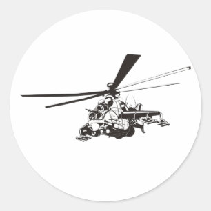 Adesivo Helicóptero de desenho "Hind"