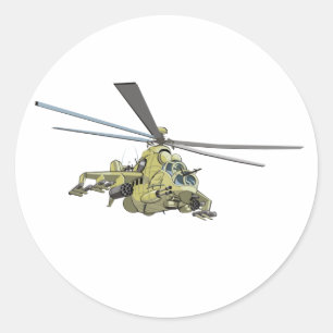 Adesivo Helicóptero de desenho "Hind"