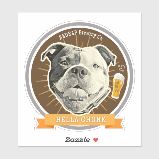 Adesivo Hella Chonk Beer Label Sticker Love (Folha)