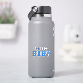 Adesivo Hello Baby boy Shower Sticker