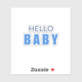 Adesivo Hello Baby  boy Shower Sticker 