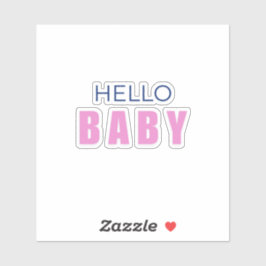 Adesivo Hello Baby Shower Sticker