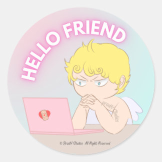 Adesivo hello friend sticker