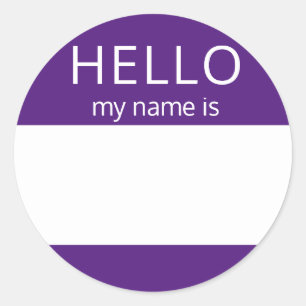 Adesivo HELLO Personalizado Meu Nome É Vazio De Crachá D