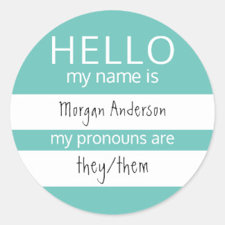 Adesivo HELLO Personalizado Meu Nome Pronounounes É