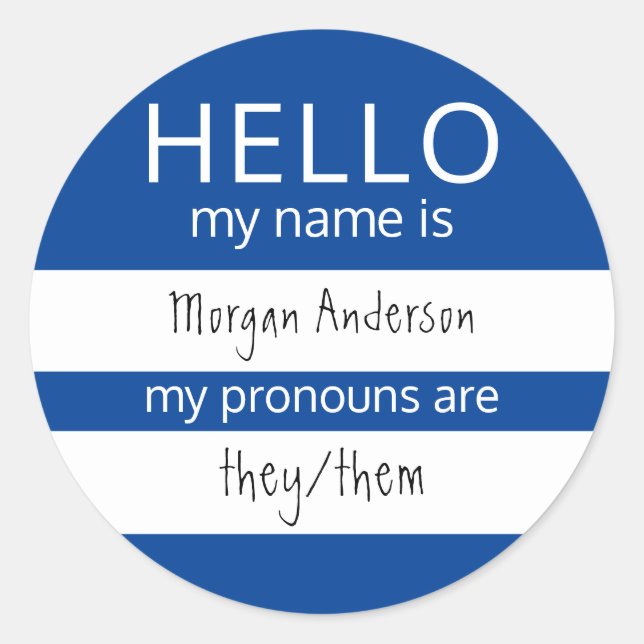 Adesivo HELLO Personalizado Meu Nome Pronounounes É (Frente)