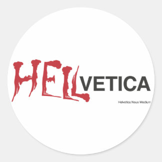 Adesivo Hellvetica - gêmeo mau da Helvetica