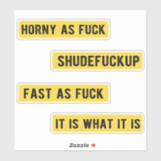 Adesivo Helmet Sticker Engraçado (Amarelo)