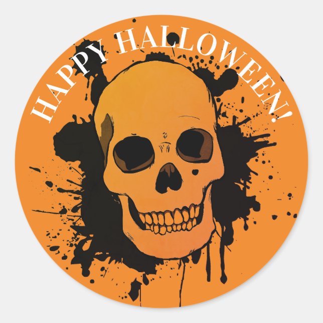 ADESIVO HELOCIDADE PERSONALIZÁVEL HALLOWEEN STCKULL (Frente)
