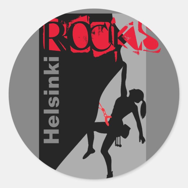 Adesivo Helsínquia Rocks Classic Round Sticker (Frente)