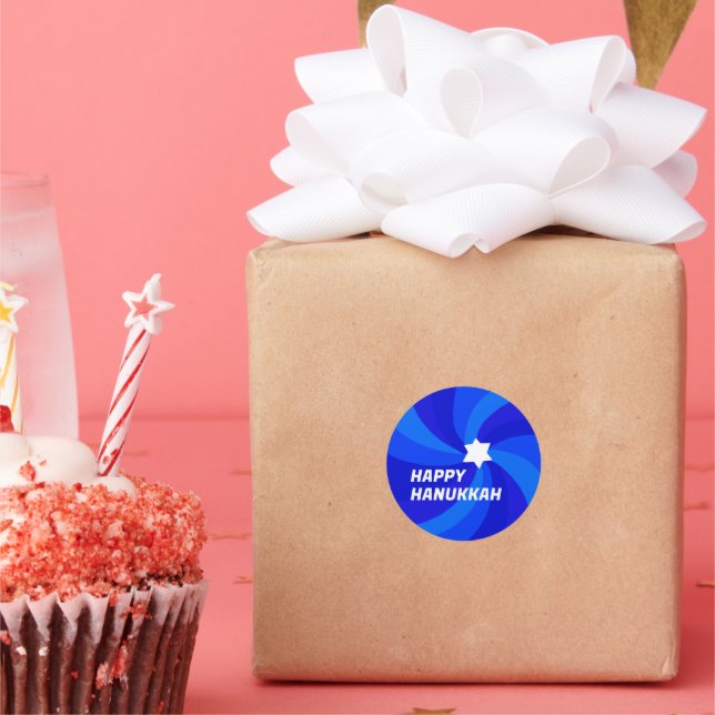 Adesivo HELY HANUKKAH Modern Swirl Star de David Personali (Festa)