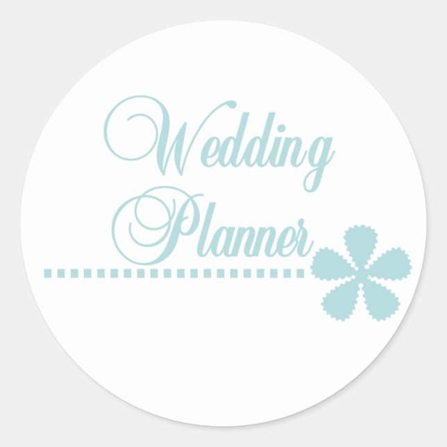Adesivo Hemorragia de Teal Planner de Casamento (Frente)