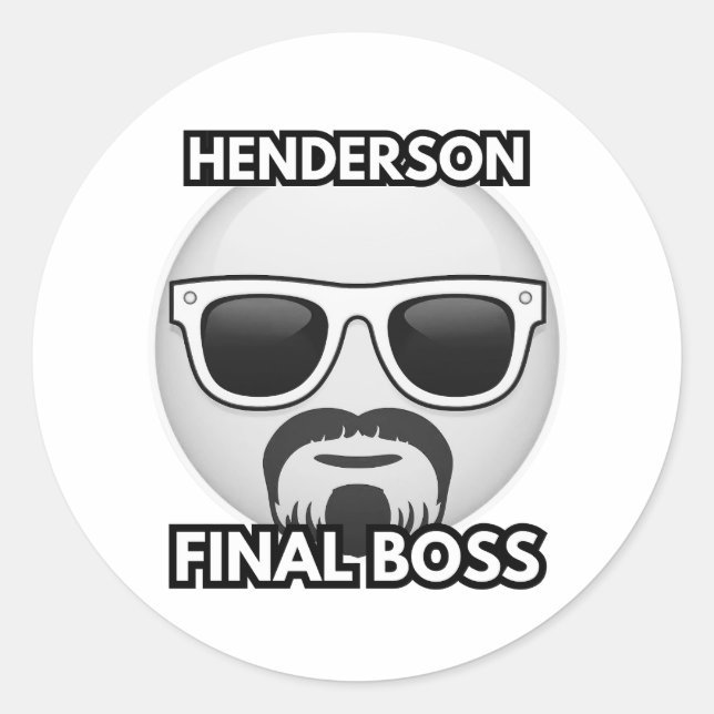Adesivo Henderson Final Boss Cool Emoji (Frente)