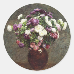Adesivo Henri Fantin-Latour Vintage Aster em um Vase