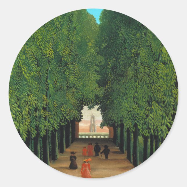 Adesivo Henri Rousseau, Avenida no Parque na Nuvem Santo (Frente)