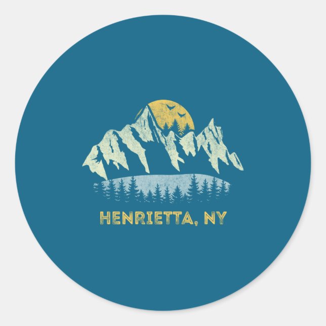 Adesivo Henrietta New York Mountain Sunset Sunrise Ny  (Frente)