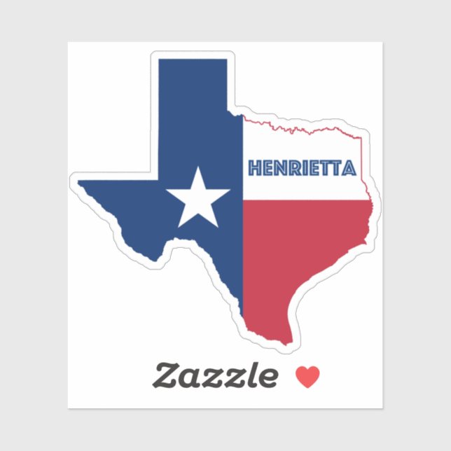 Adesivo Henrietta Texas (Folha)