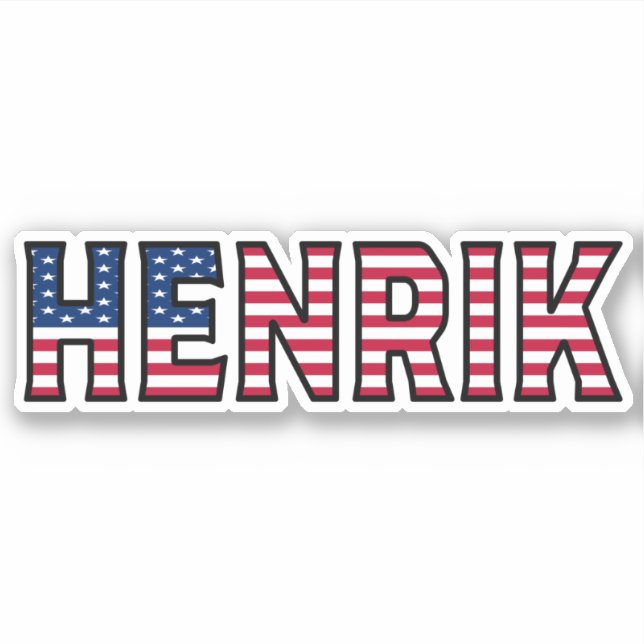 Adesivo Henrik Name Vorname USA Sticker Stickerset (Frente)