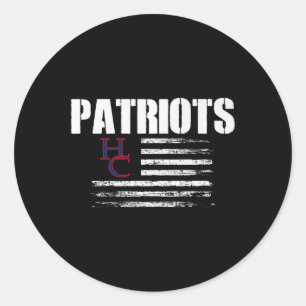Adesivo Henry County Patriots Logo Usa Flag Pride Hs