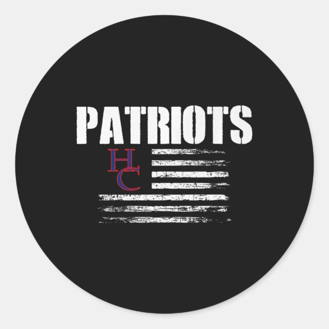 Adesivo Henry County Patriots Logo Usa Flag Pride Hs (Frente)