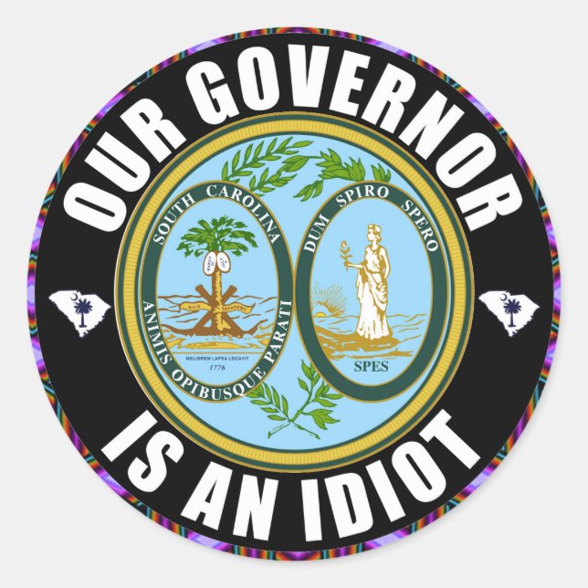 Adesivo Henry McMaster é um idiota (Frente)