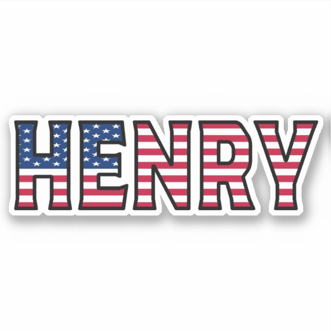 Adesivo Henry Name Vorname USA Sticker Stickerset (Frente)