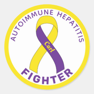 Adesivo Hepatite Autoimune Friso Branco Clássico