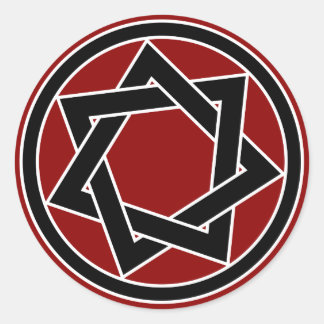 Adesivo Heptagram Negro
