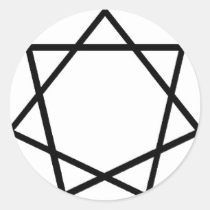 Adesivo Heptagram preto