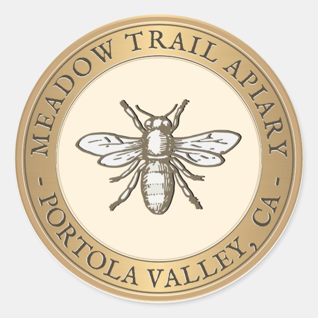 Adesivo Heráldica Bebida Metálica Dourada e Vinheta (Frente)