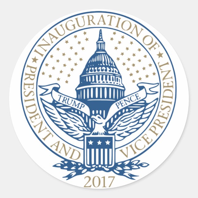 Adesivo Herança do Presidente de Pé-Trump Inaugural Logoti (Frente)