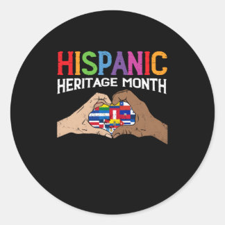 Adesivo Herança hispânica Mês Mãos Sinalizadores Cardíacos