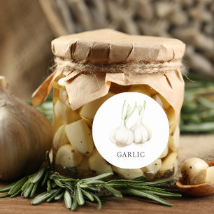 Adesivo Herb Garlic Watercolor