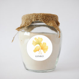 Adesivo Herb Ginko Watercolor