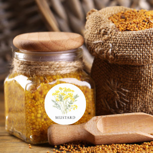 Adesivo Herb Mostarda Watercolor